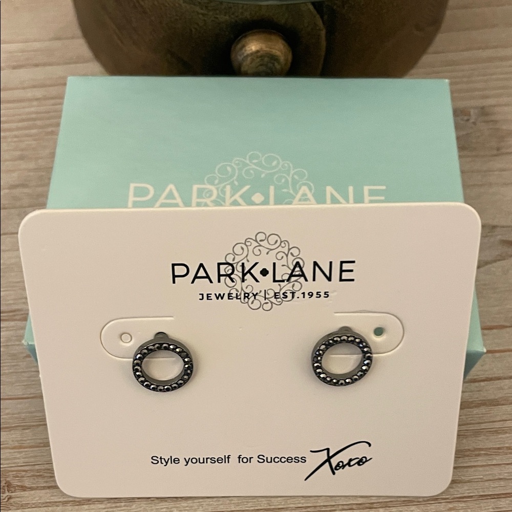 Park Lane Black Stud Earrings